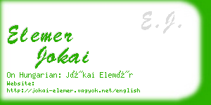 elemer jokai business card